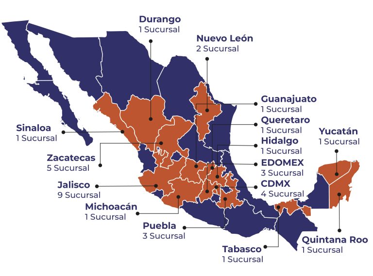 paqueterías en todo mexico y ubicaciones