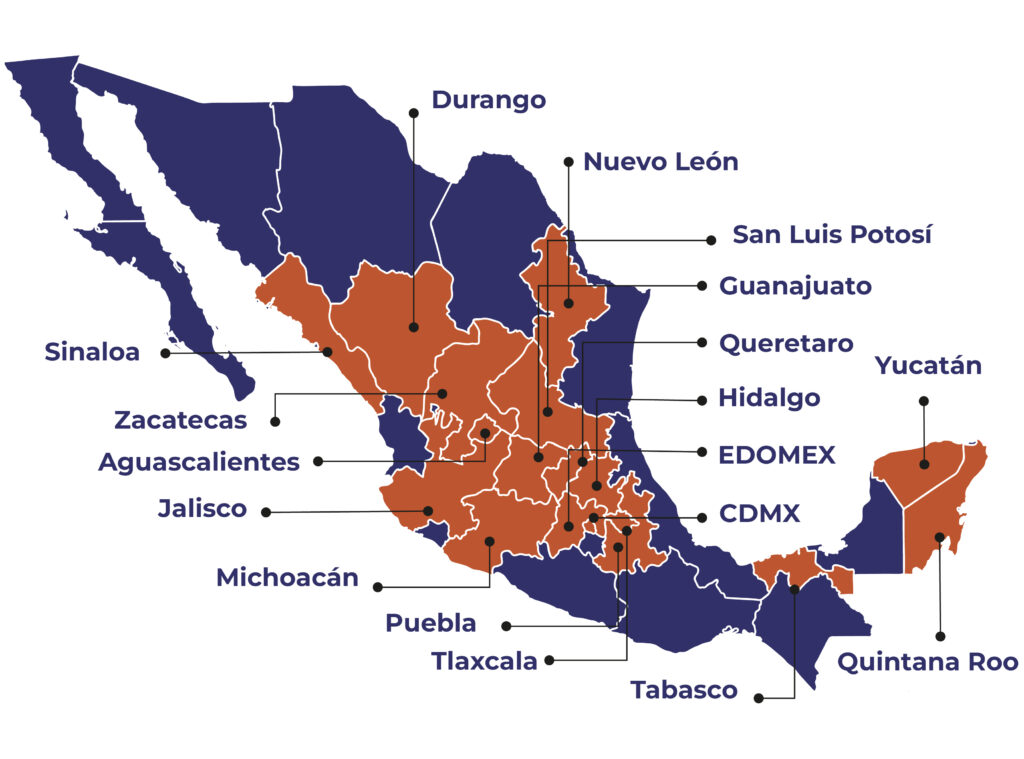 Ubicaciones de franquicias Dagpacket, sucursales de paqueterias. Mexico paqueterias