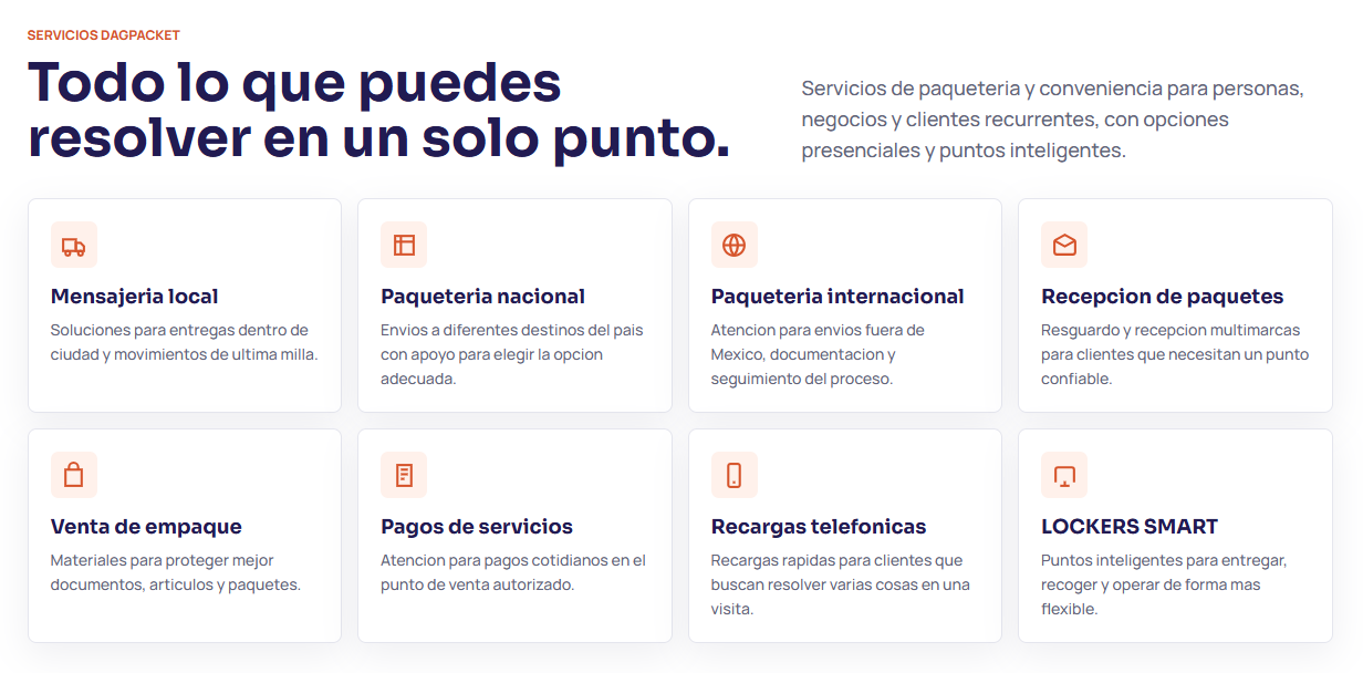 Servicios Dagpacket