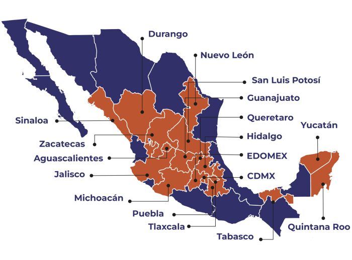 Ubicaciones de franquicias Dagpacket, sucursales de paqueterias. Mexico paqueterias
